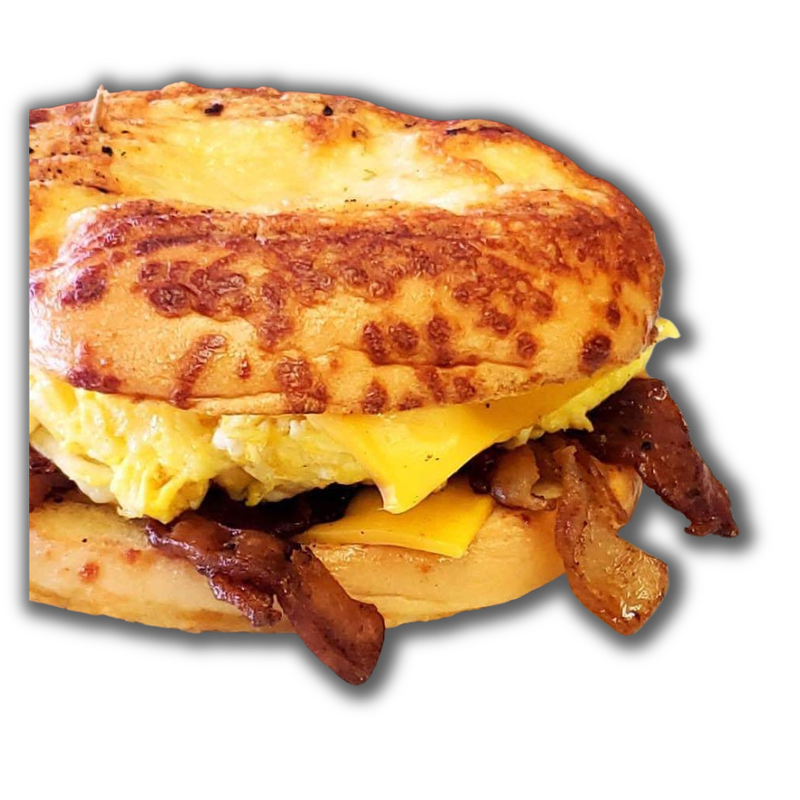 Bacon, egg and cheese breakfast sandwich
